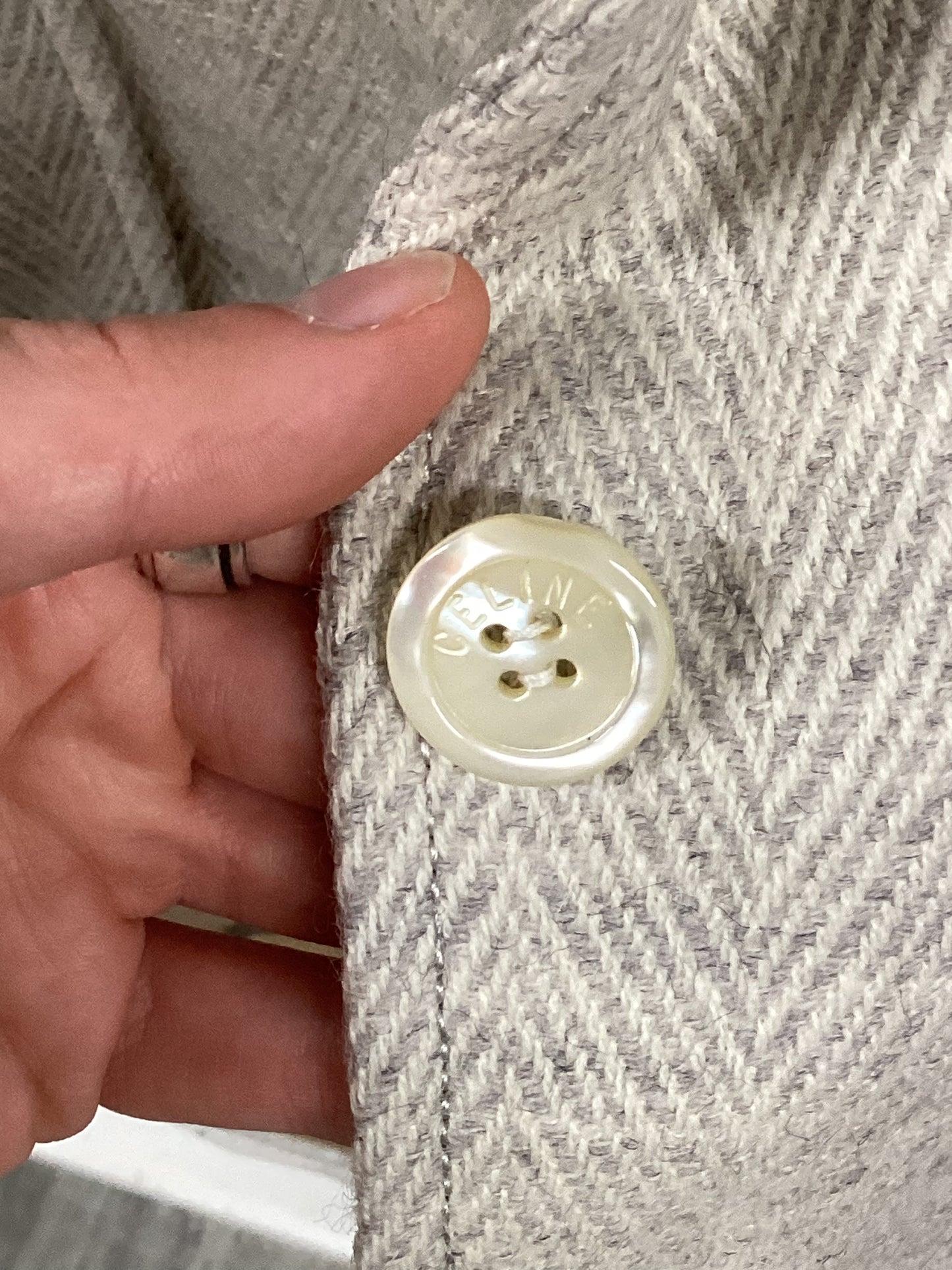 Celine Grey Cream Blazer Size Medium / Large