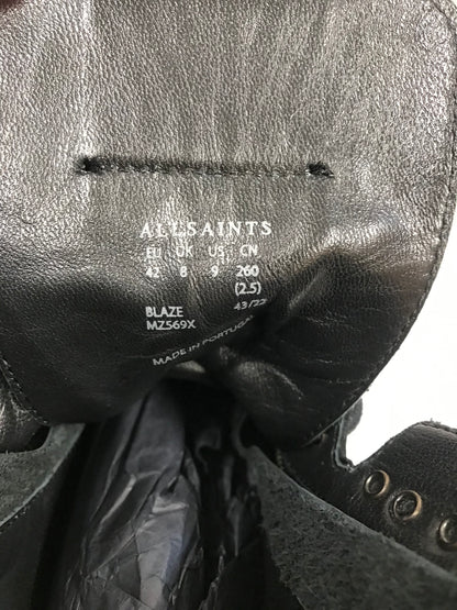 BNWT All Saints Blaze Black Leather Boots Size 8