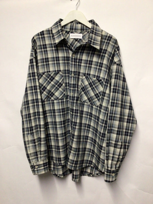 Nahmias Blue Chequered Shirt Medium