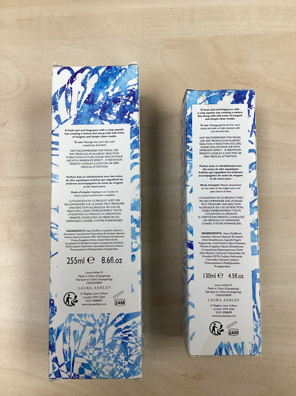 New Sealed Set Of 2 Laura Ashley Samphire Sea Minerals Body Lotion Hand Nail Cream