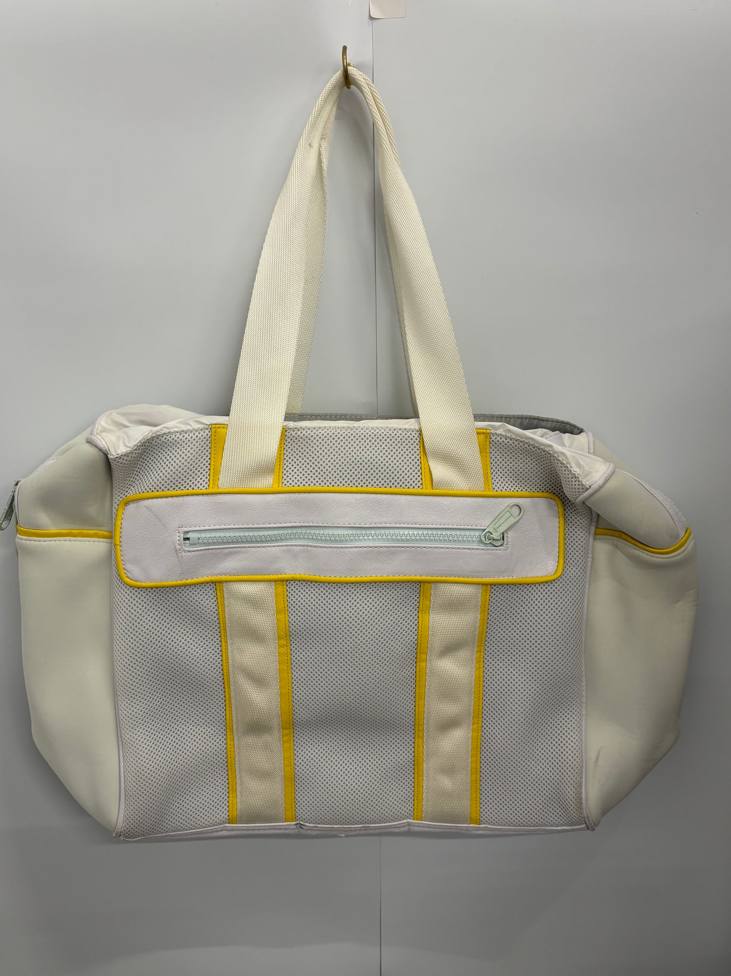Adidas Stella McCartney White/Yellow Mesh Tote Bag