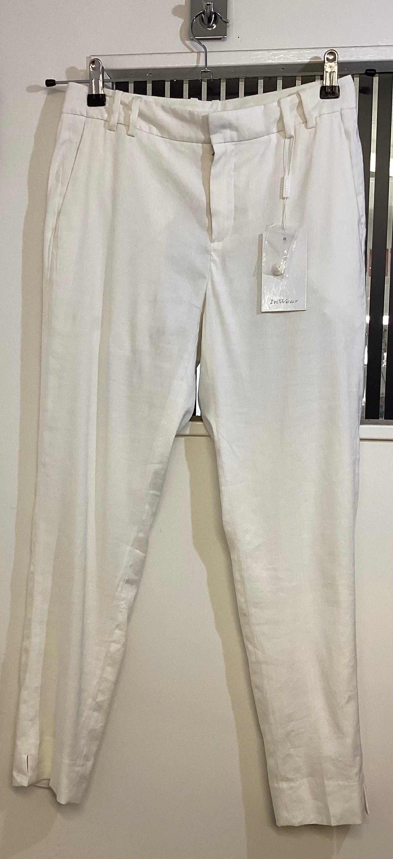 InWear, White Smoke, Trouser, Size 6, 53% Linen BNWT
