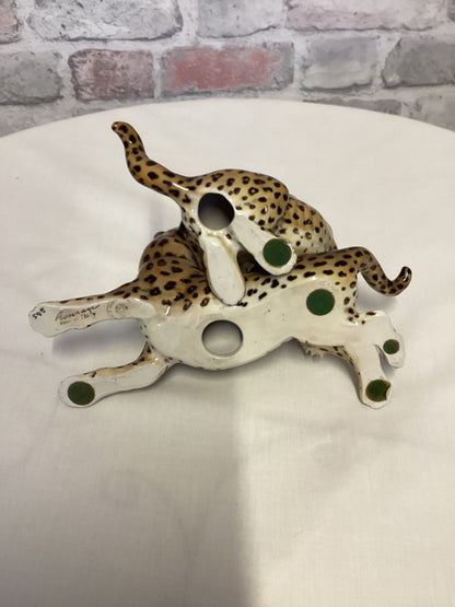 Vintage Porcelain Leopard Figurine