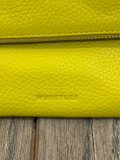 Whistles Chapel Foldover Yellow Clutch Bag