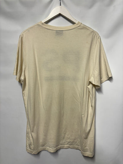 Paul Smith Off White Cotton Logo T-shirt Large