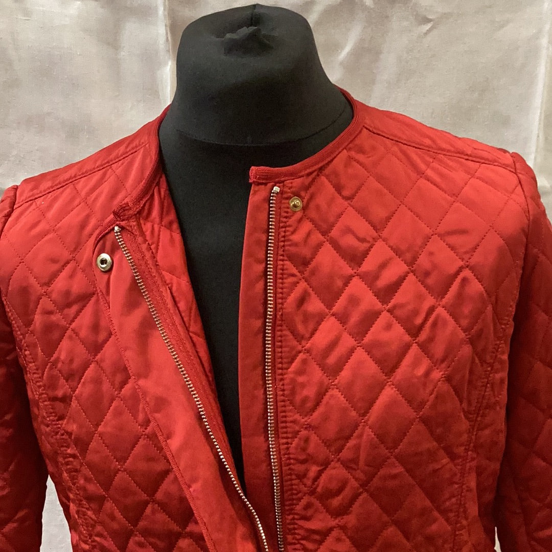 Massimo Dutti Red Quilted Jacket_EUR XL/USA XL