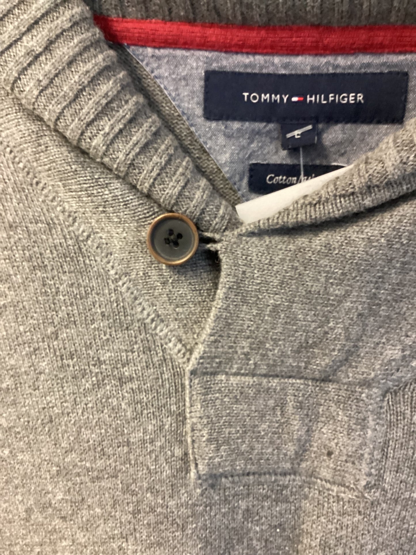 Tommy Hilfiger, Grey long sleeve jumper, Size L