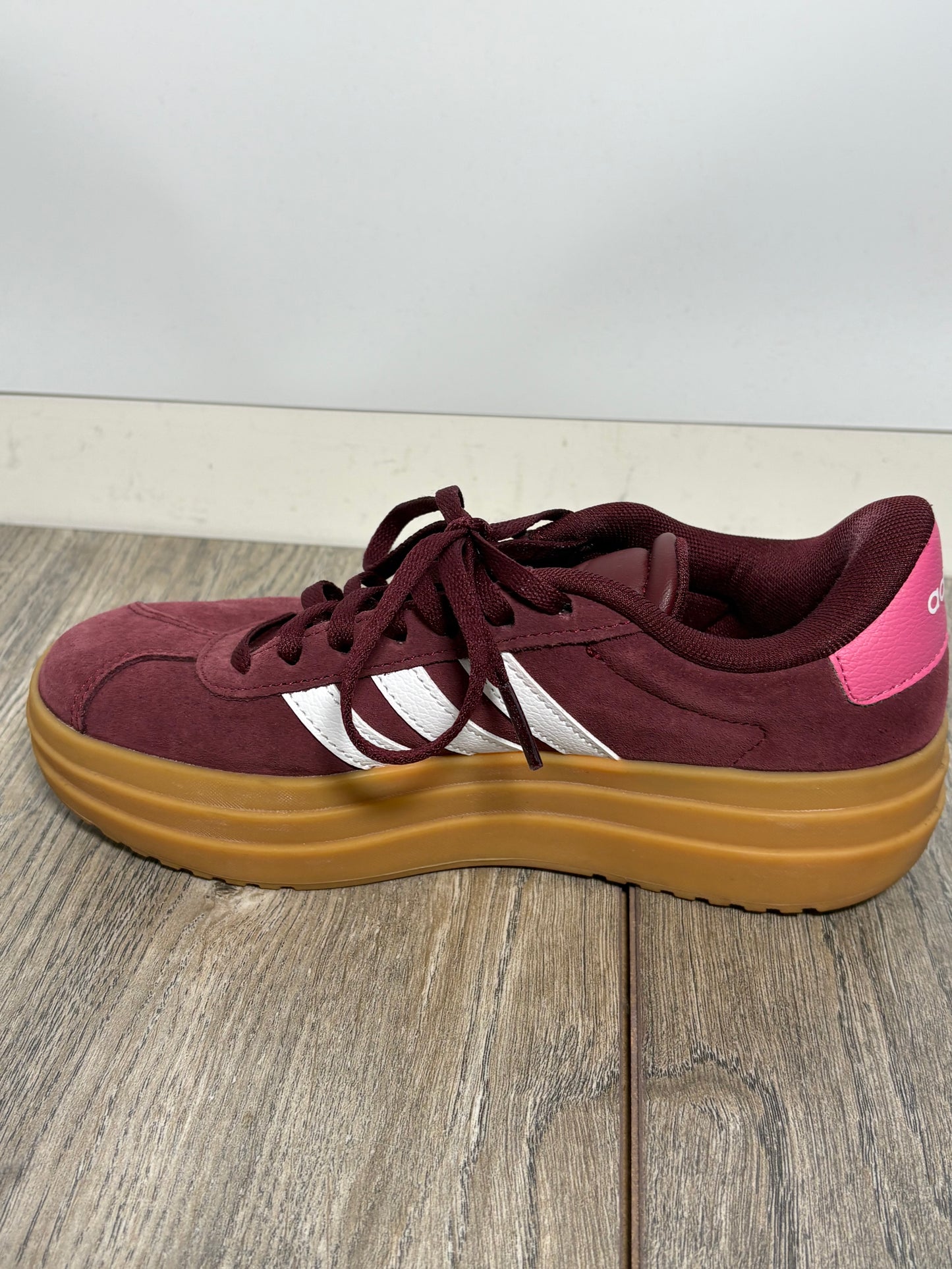 Adidas Womens VL Court Bold Burgundy Trainers Size 3