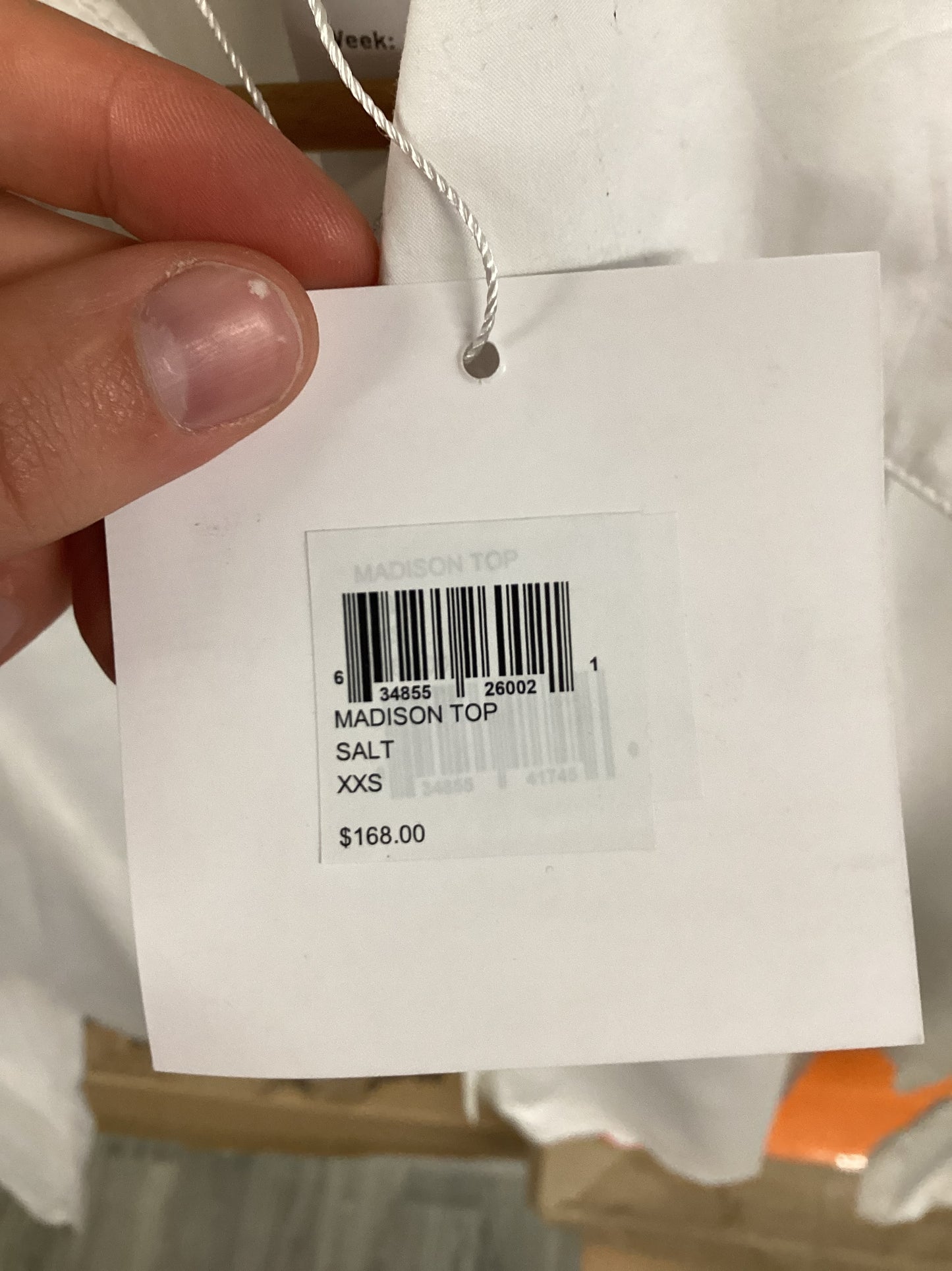 Wray White Madison Oversized Blouse Size XXS