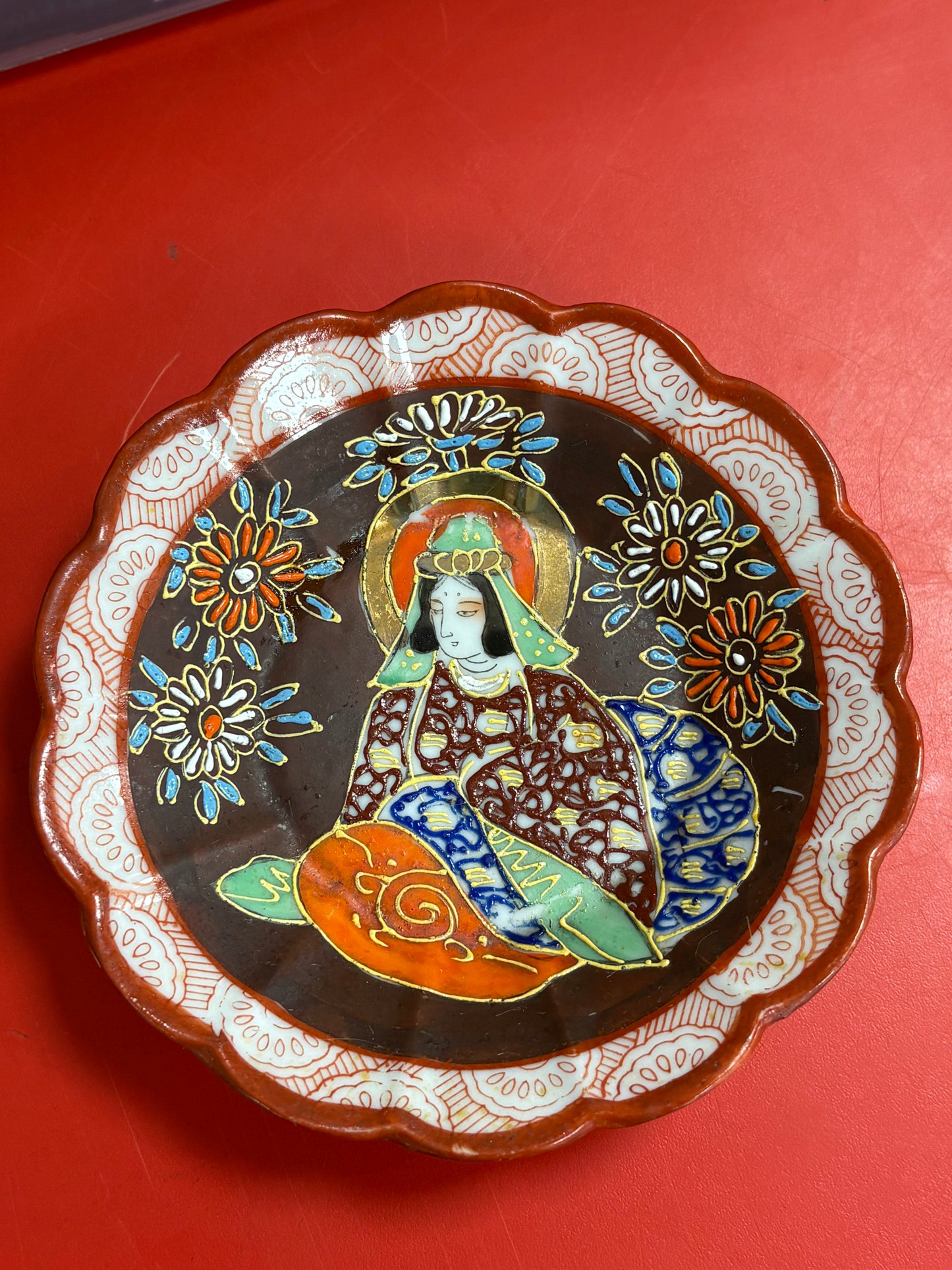 Antique Japanese Porcelain Satsuma Pottery Plate