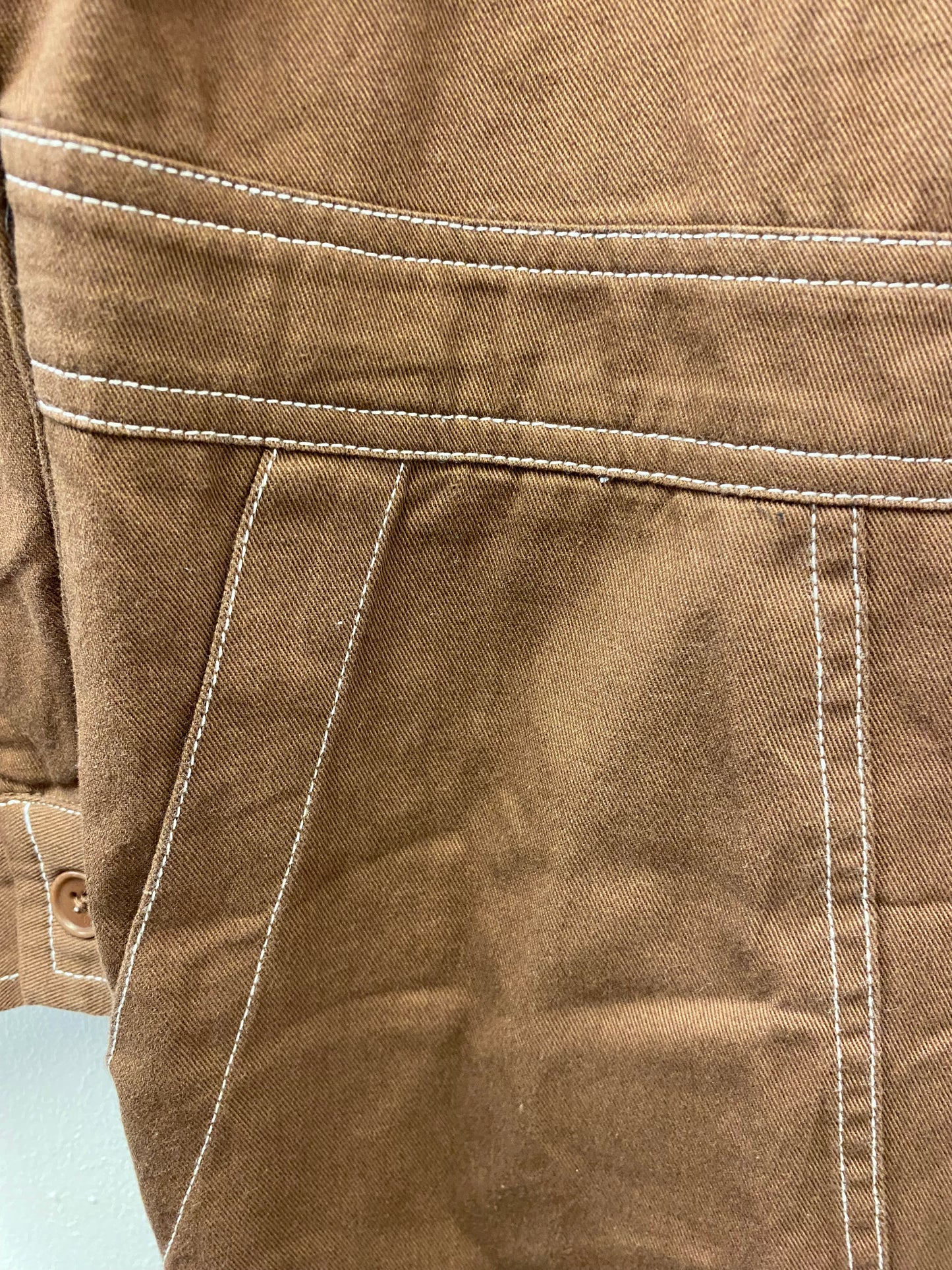 BNWT Lucy and Yak Carmen Jumpsuit Organic Cotton Oak Brown 2XL