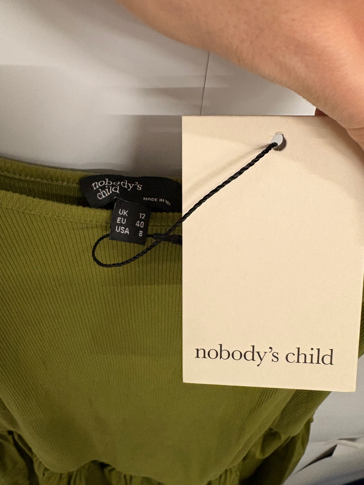 Nobody's Child Green Drop-Waist Cora Midi Dress Size 12 - BNWT