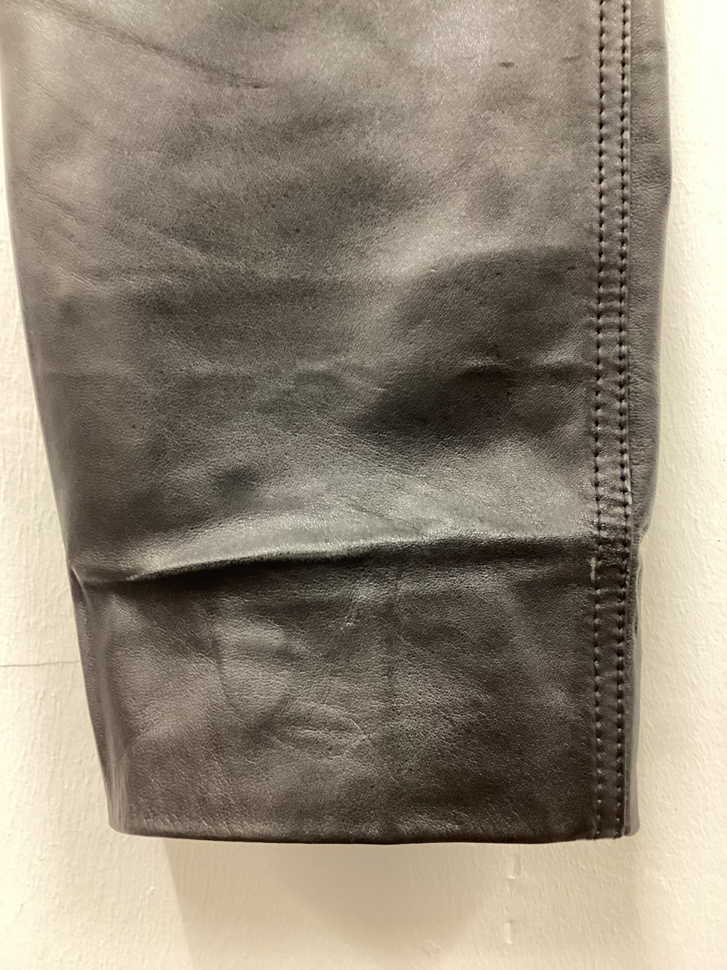 Vintage 90’s Y2K Black Leather Pants Size Small 24” Waist