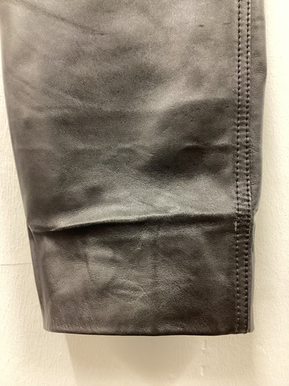 Vintage 90’s Y2K Black Leather Pants Size Small 24” Waist
