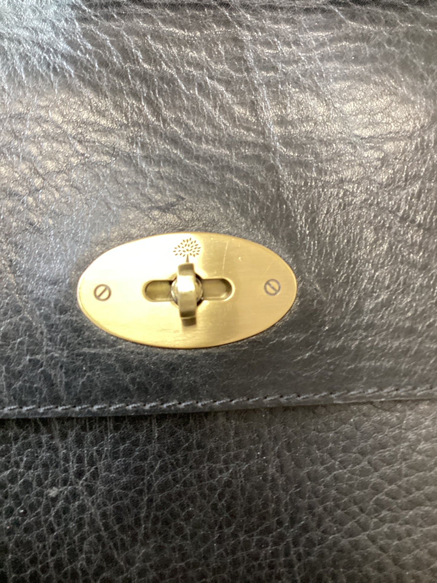 Vintage Black Leather Mulberry Small Anthony Bag