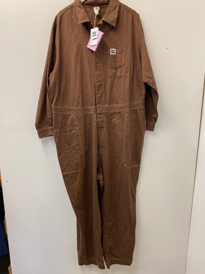 BNWT Lucy and Yak Carmen Jumpsuit Organic Cotton Oak Brown 2XL