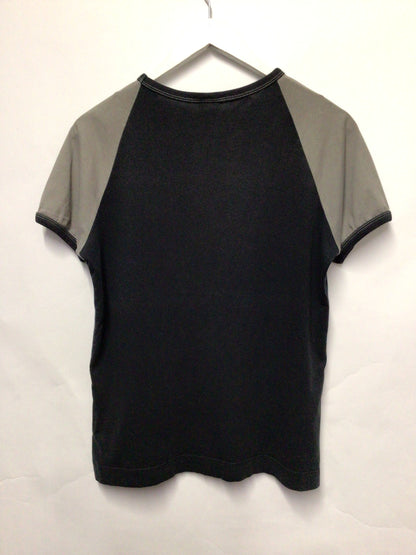 Diesel Grey and Black Cotton T-shirt Small