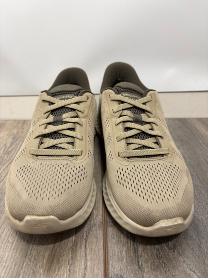 Skechers Mens GO WALK NOW Beige Slip-On Trainers Size 7.5