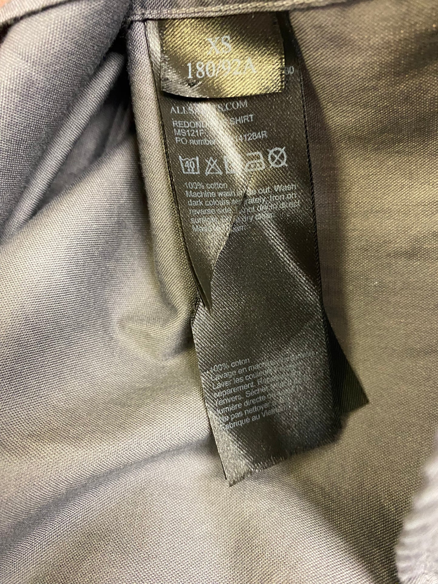 BNWT All Saints Redondo Grey Shirt XS