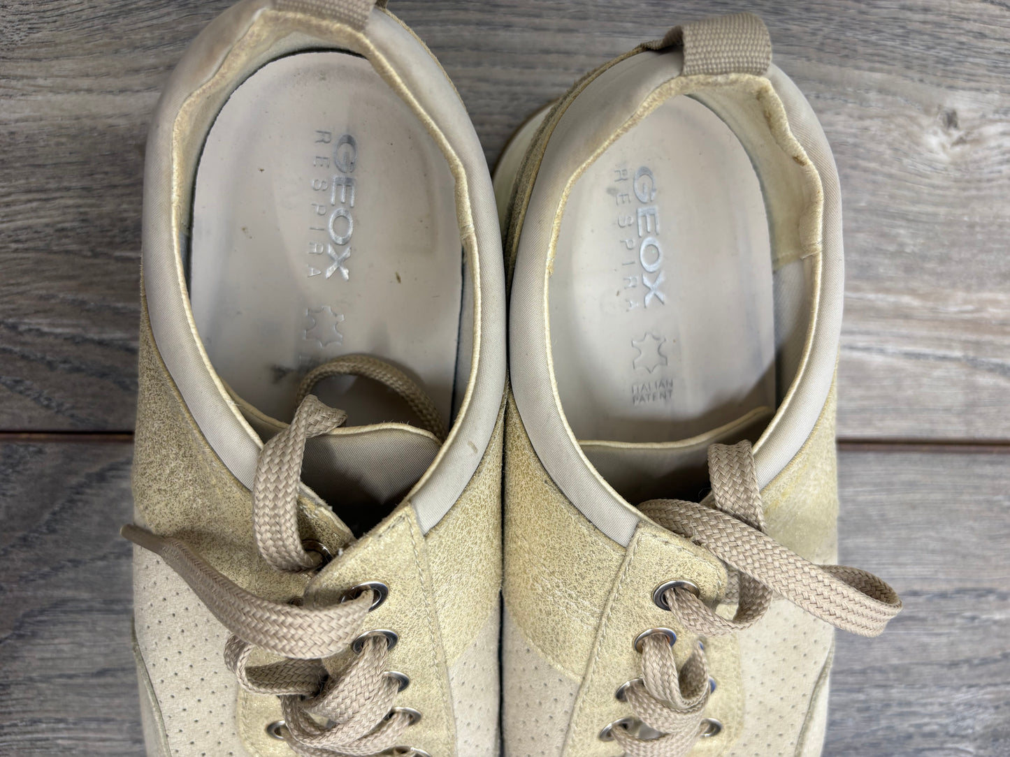 Geox Womens D Tabelya A Beige Trainers Size 6