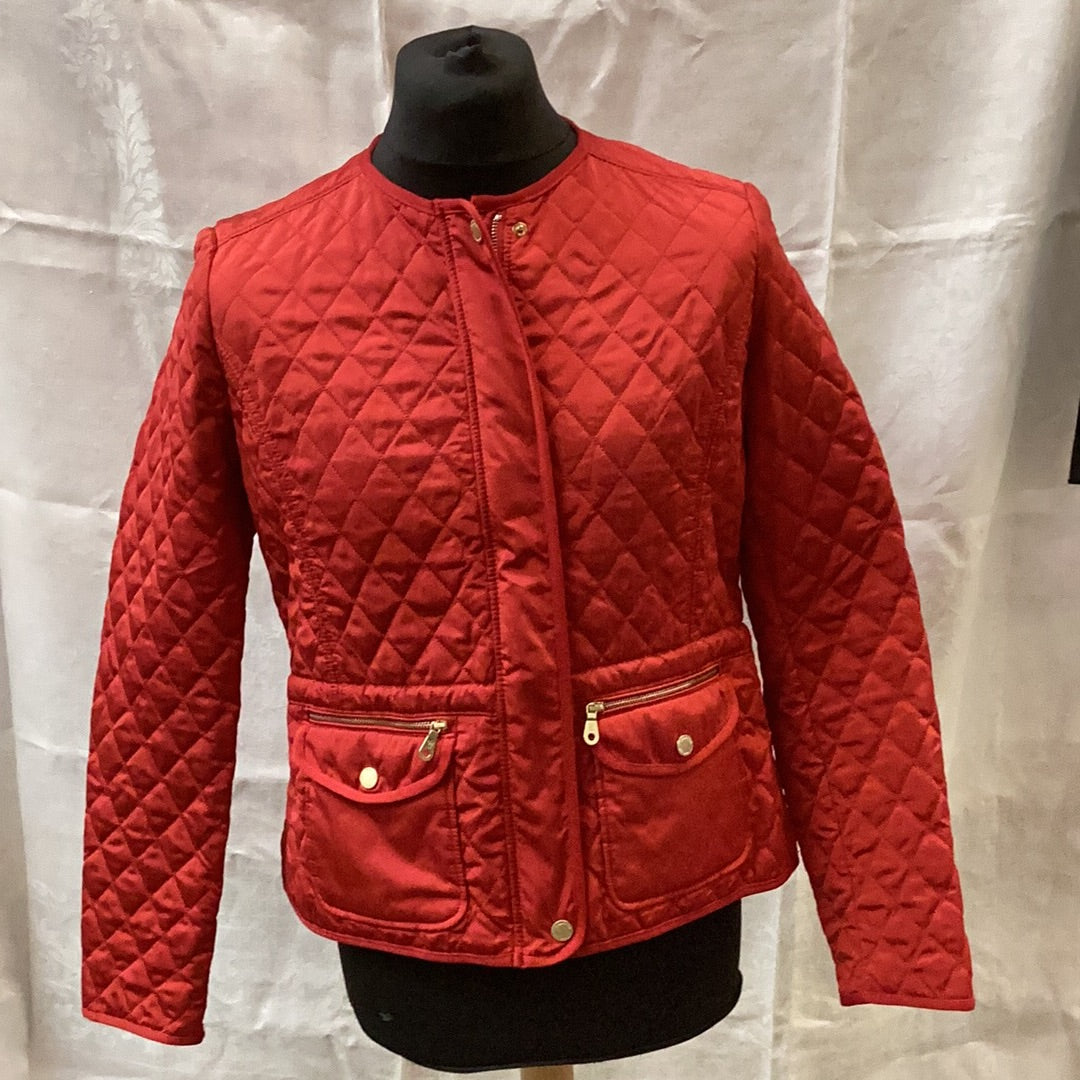Massimo Dutti Red Quilted Jacket_EUR XL/USA XL