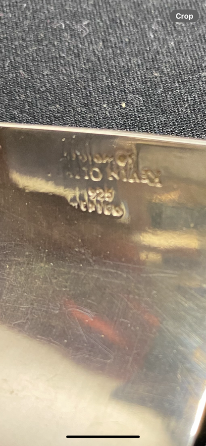 Kevin Oliver Vintage Silver 925 Cuff Bracelet with Rectangular Multi Coloured Stones