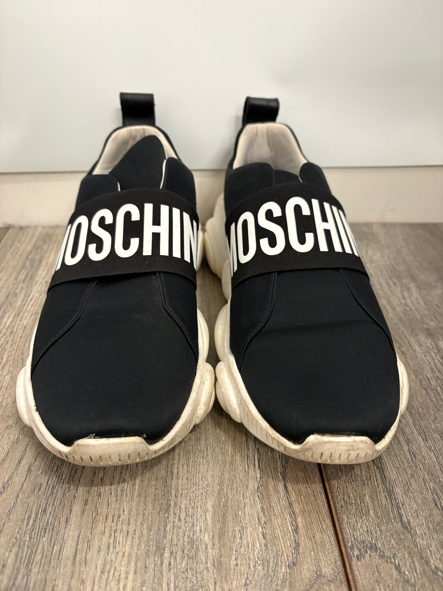 Moschino Black Slip-On Trainers Size 6.5 (EU 40)