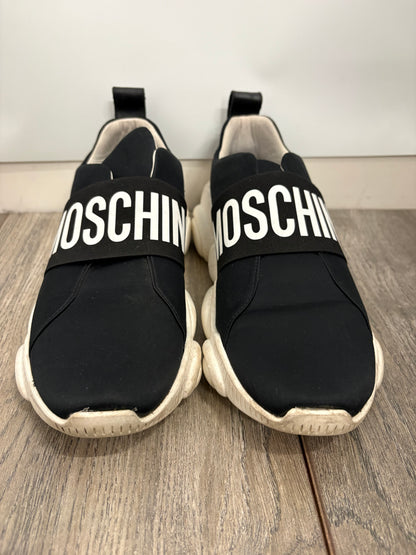 Moschino Black Slip-On Trainers Size 6.5 (EU 40)