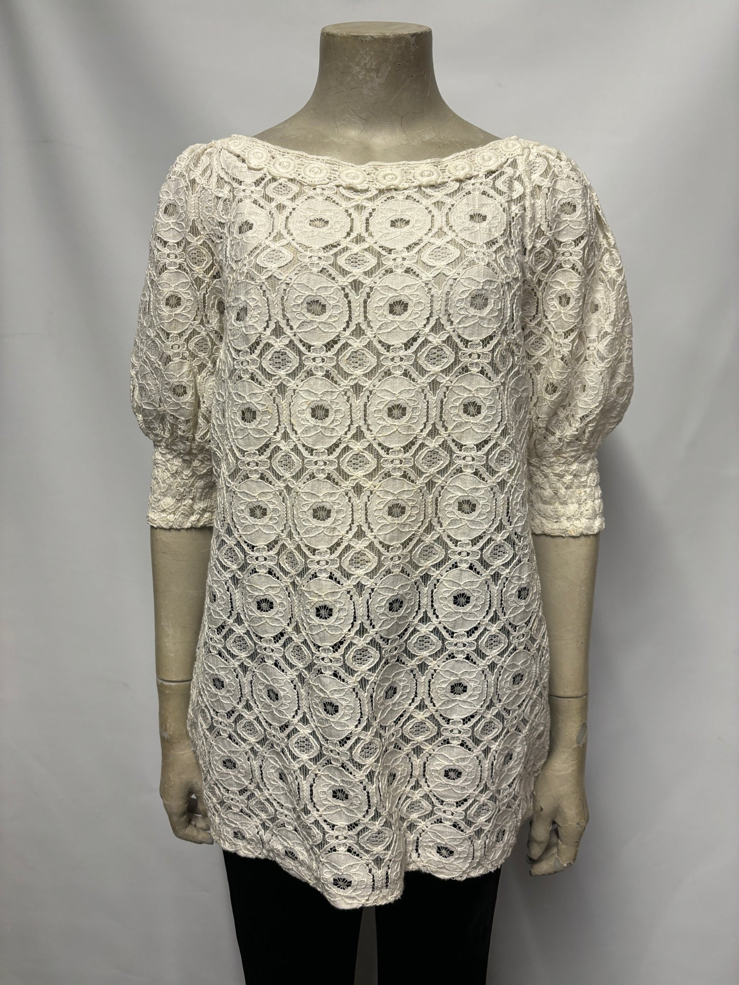 Jeff Gallano White Lace Dress Small