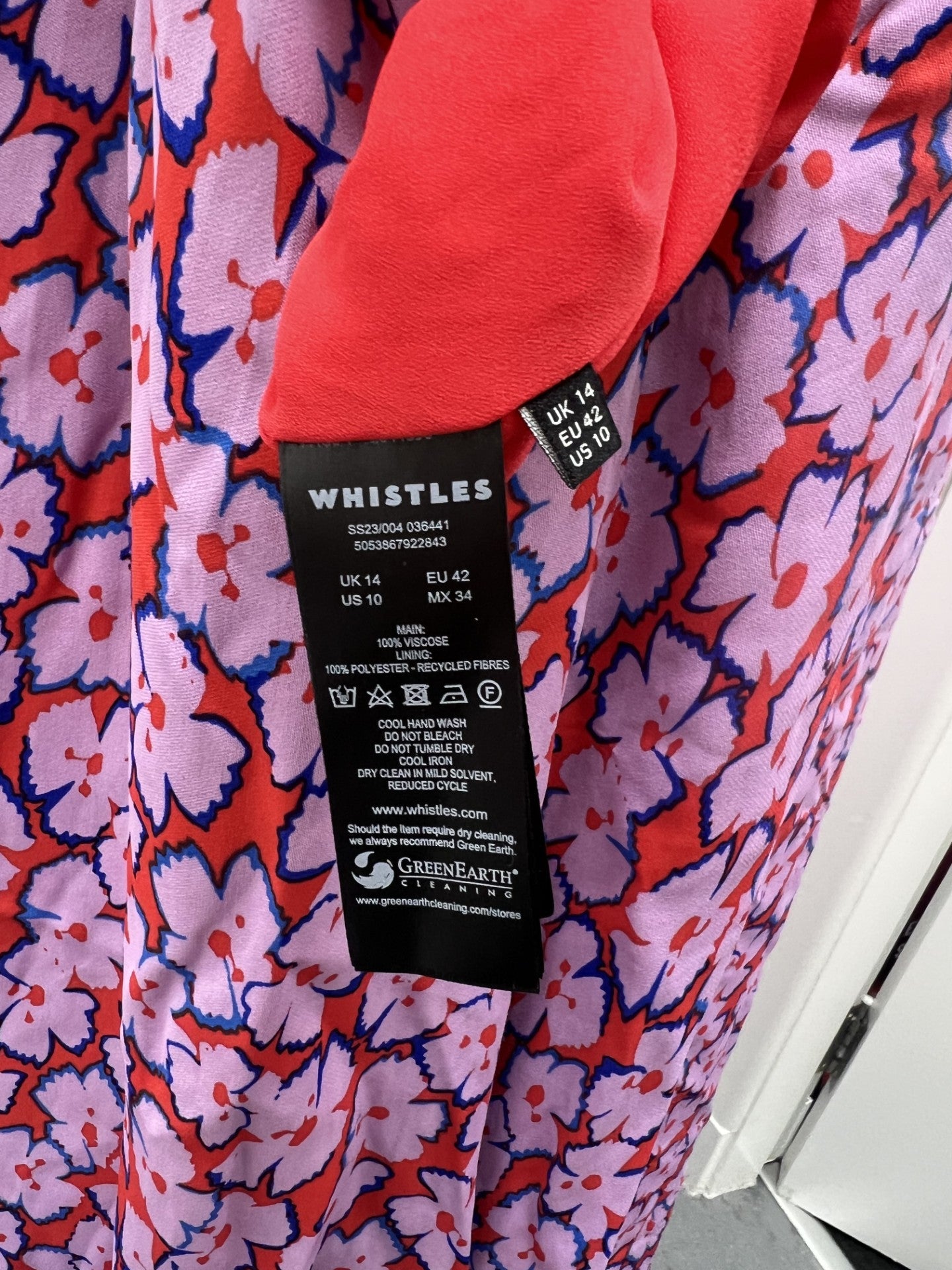 Whistles Multi Floral Midi Dress Size 14 BNWT