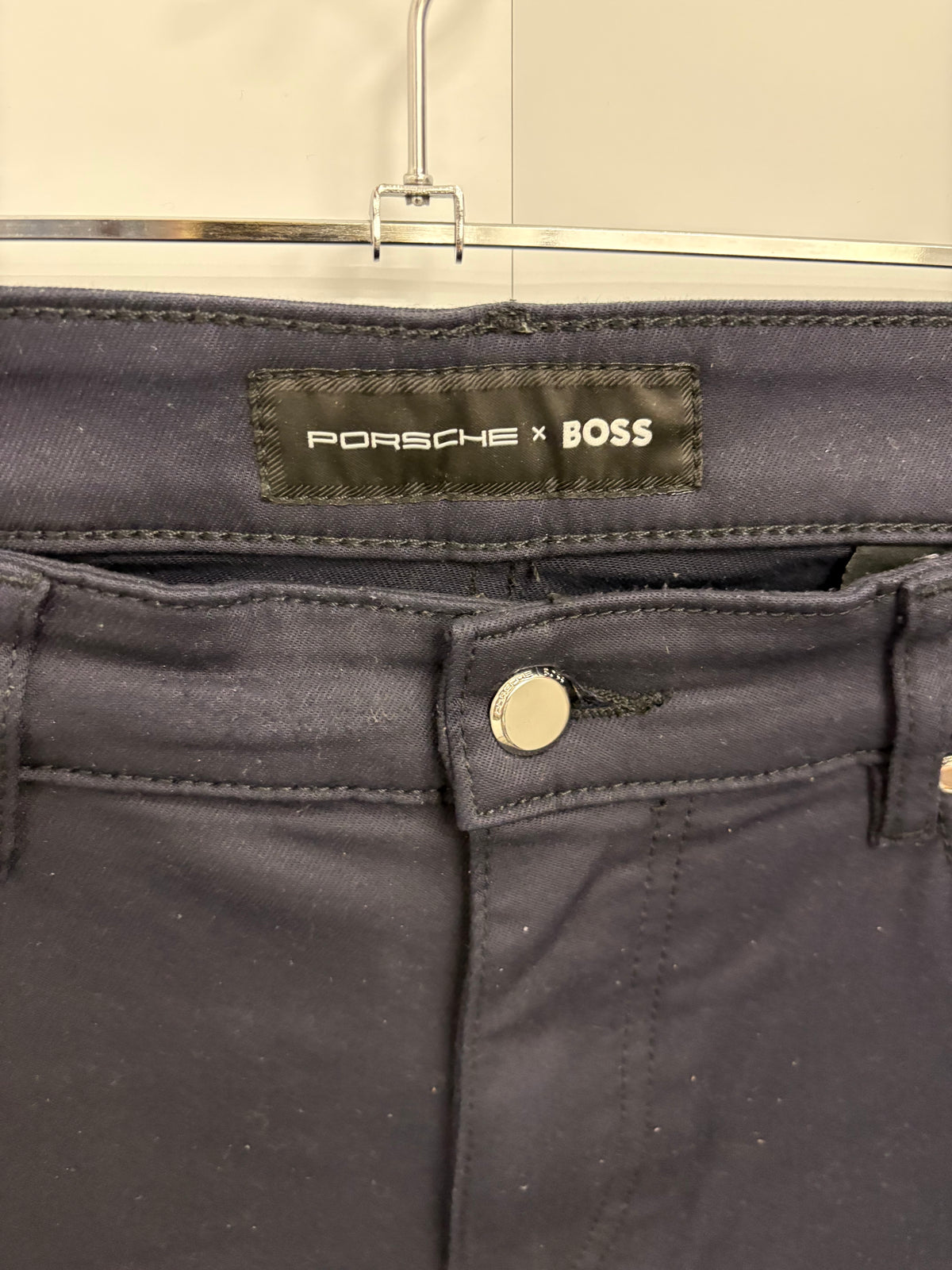 Porsche x BOSS Men’s Navy Taber Tapered Trousers Size 34/30