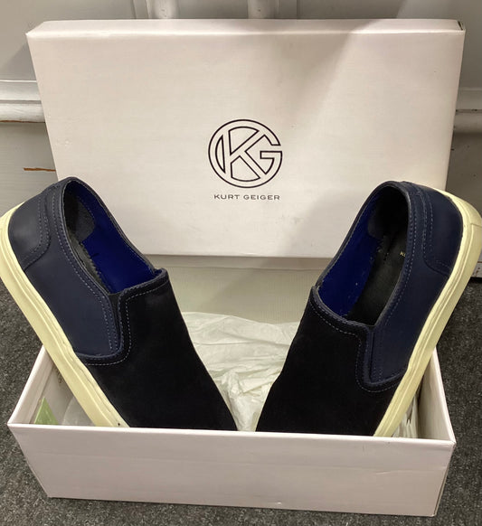 Kurt Geiger Size 9 Men’s Navy, Leather and Suede Sneakers