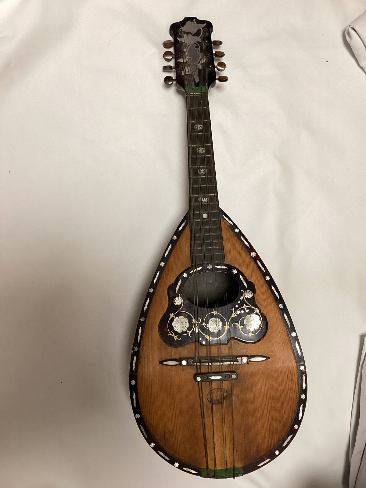Vintage bowl back Mandolin with flower inlay