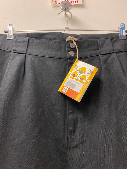 BNWT Lucy and Yak Cole Baggy Wide Leg Denim Jeans Black Size 46R