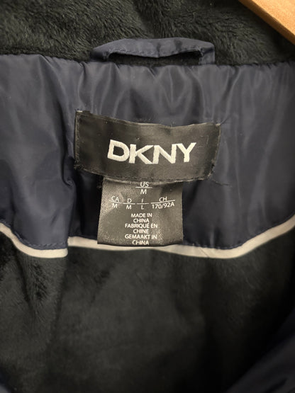 DKNY Women's Navy Blue Quilted Jacket Size 12 (US M)