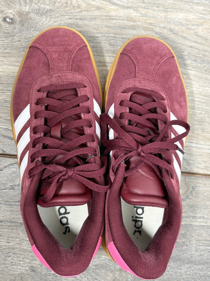 Adidas Womens VL Court Bold Burgundy Trainers Size 3