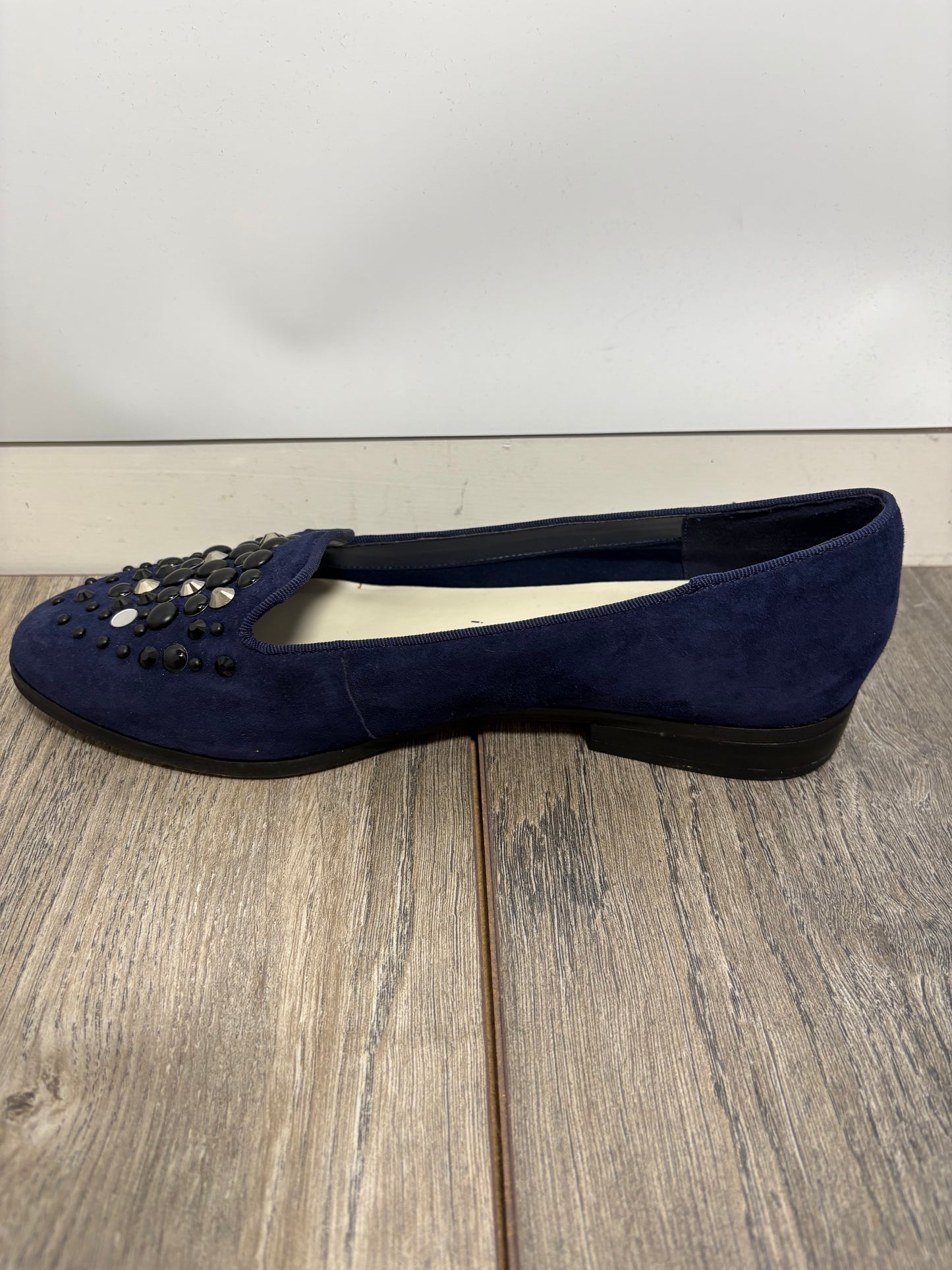 Anne Klein Womens Della Navy Blue Loafers Size 6