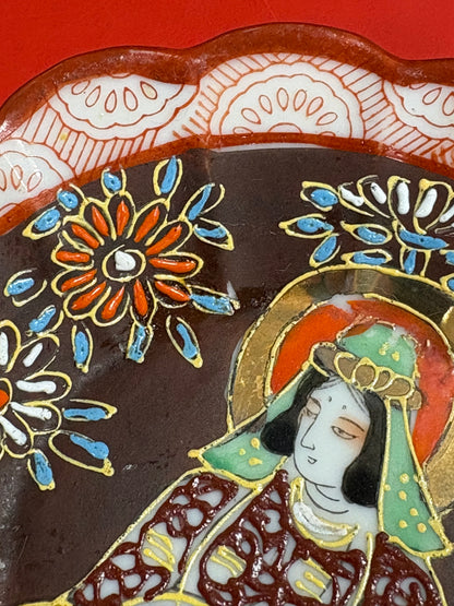 Antique Japanese Porcelain Satsuma Pottery Plate