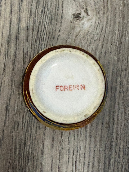 Vintage Miniature Japanese Satsuma-style Vase with Geisha