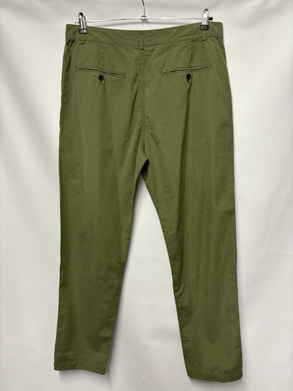 Universal Works Green Cotton Chino Trousers 34