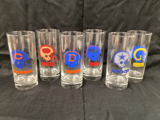 6 x Vintage American Football Tumbers
