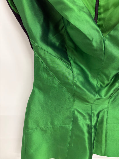 Alessandro Dell’Acqua Women’s Green Silk Blend Corset Top UK Size 6 (IT Size 38)