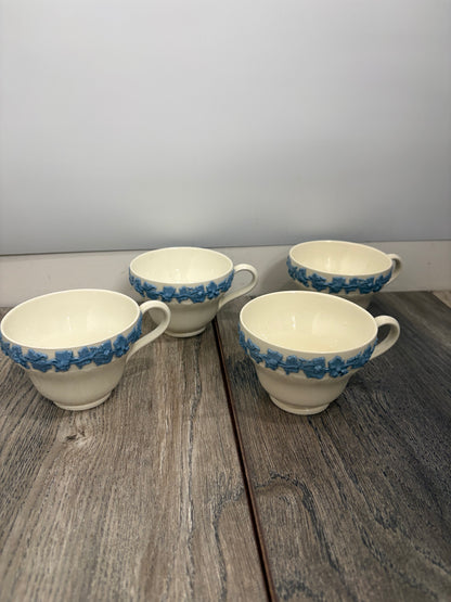 Vintage 1960s Wedgwood Embossed Queen's Ware 24-Piece Collection