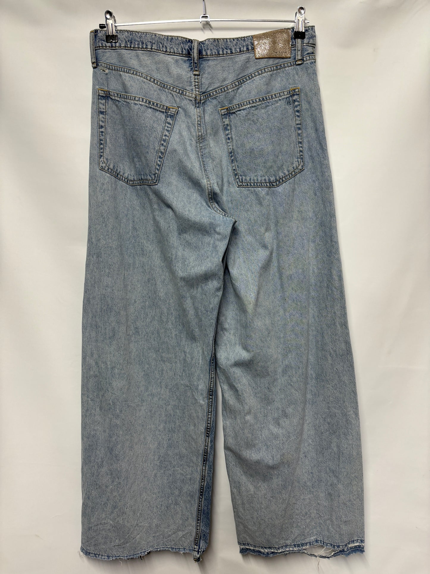 Rag and Bone Blue High Loose Flared Jeans 31