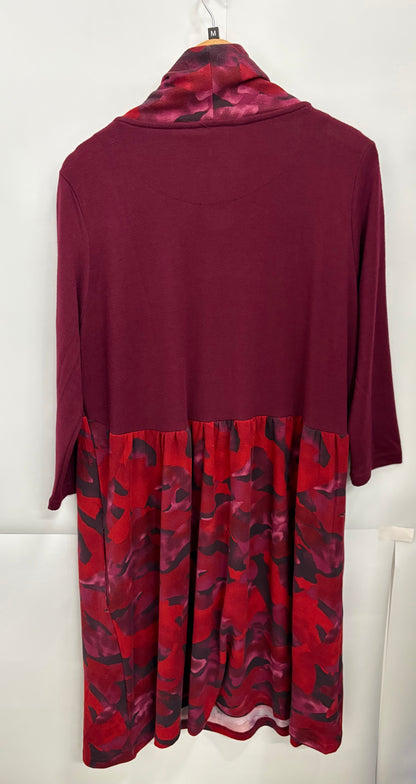 Edinburgh Woollen Mill Isle Collection Red Cowl Neck Dress Size M - BNWT