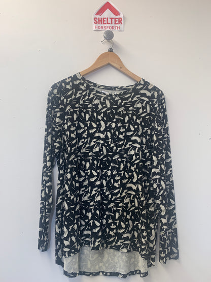 BNWT Sfera Basic Monochrome Black & White Abstract Print Shirt