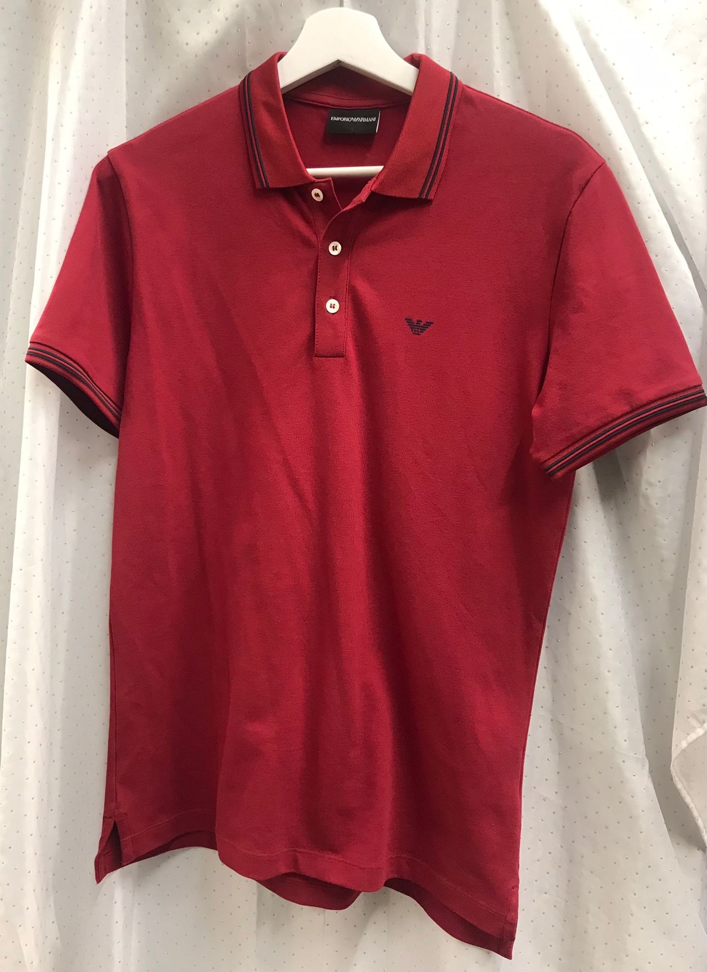 Armani Polo T Shirt Red Med