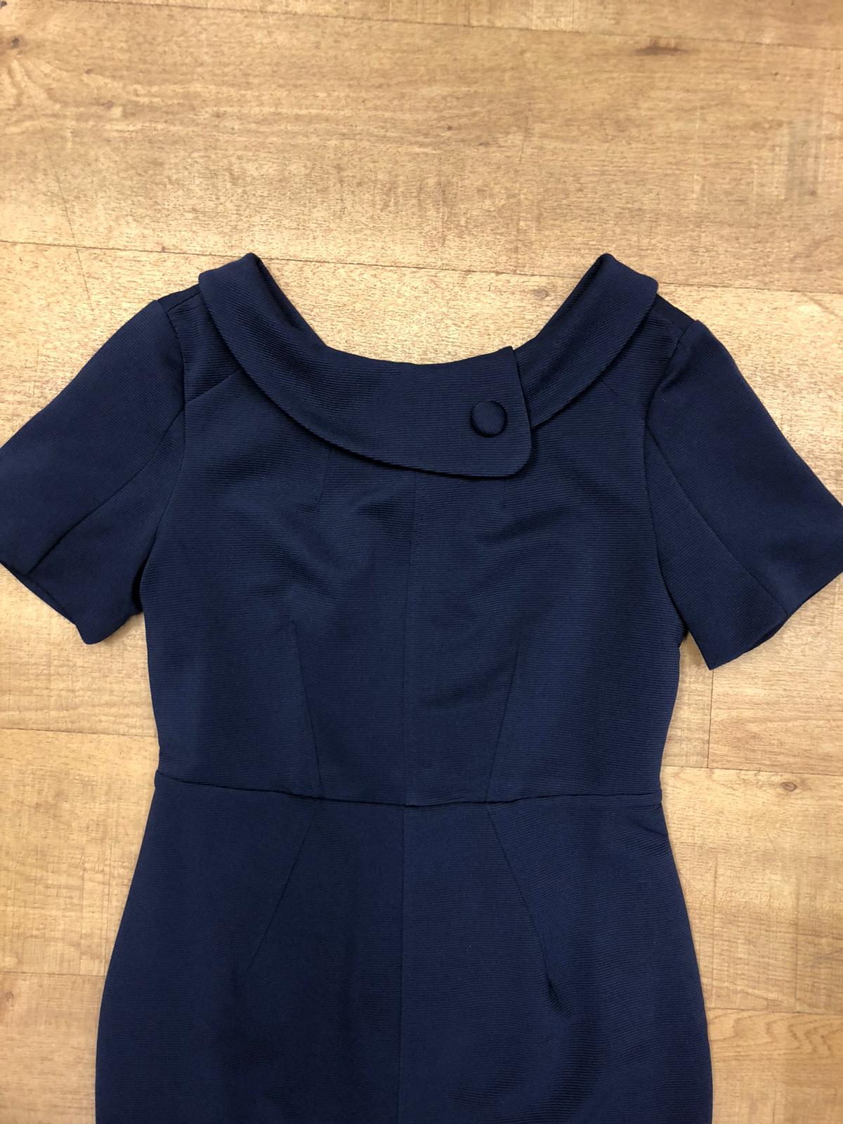 BNWT Jolie Moi Short Sleeve Bodycon Navy Dress Size 12