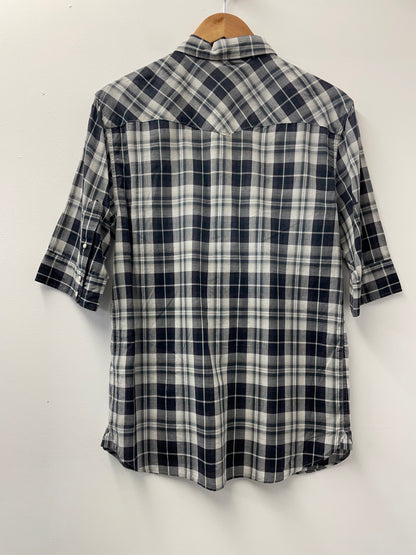 BNWT AllSaints Creede HS Shirt Black Check Size Small