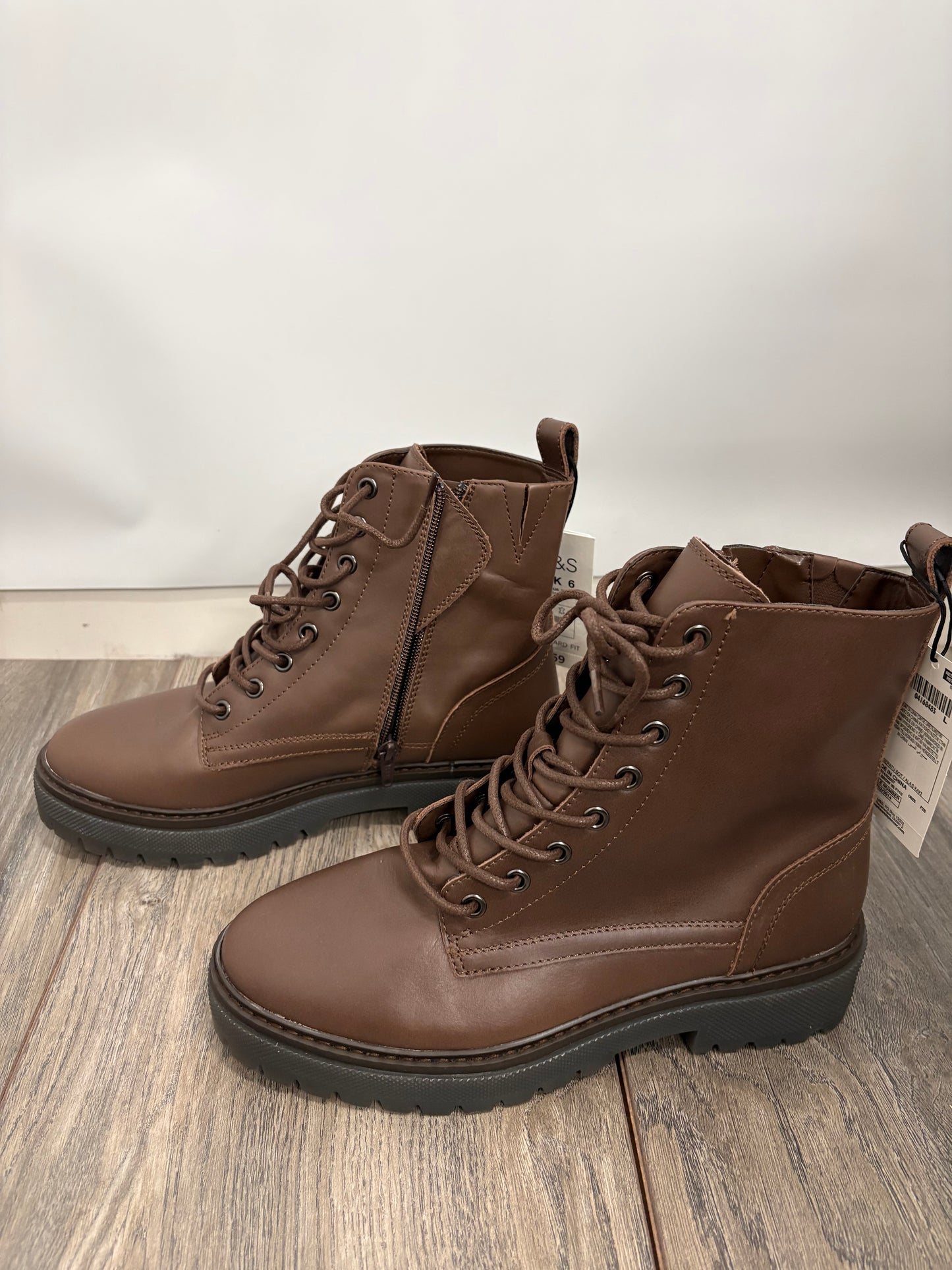 M&S Marks & Spencer Women’s Brown Leather Boots Size 6 - BNWT
